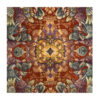 Tapis persan en soie noué à la main Médaillon Qom violet