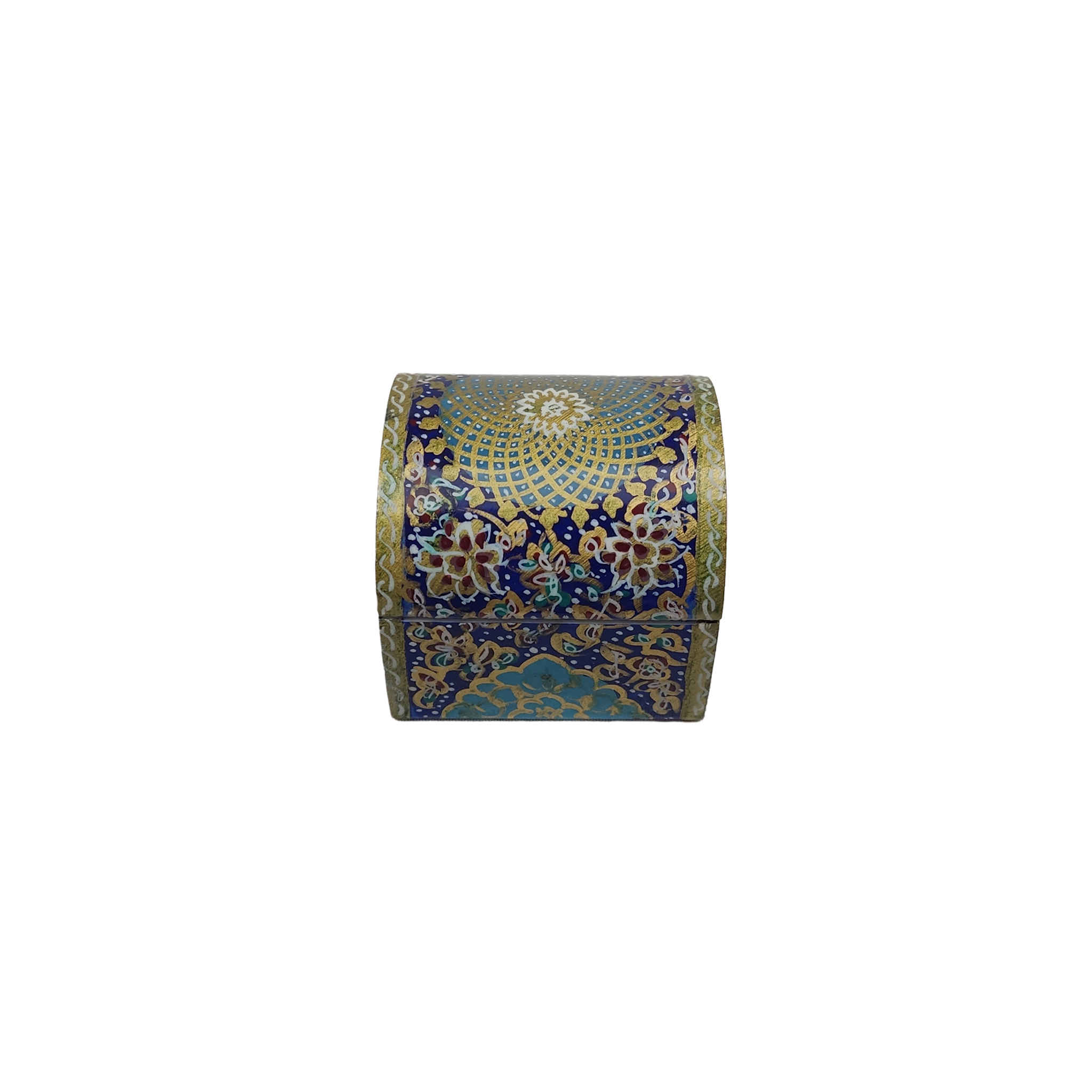 Boîte à bijoux en os artisanale avec motif Eslimi d'inspiration persane