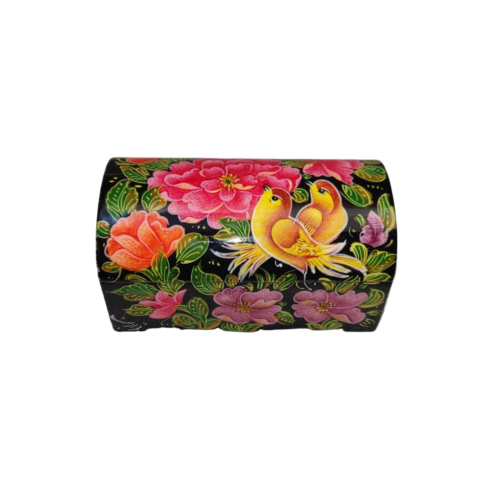 Boîte à bijoux en os artisanale avec motif Haniran d'inspiration persane