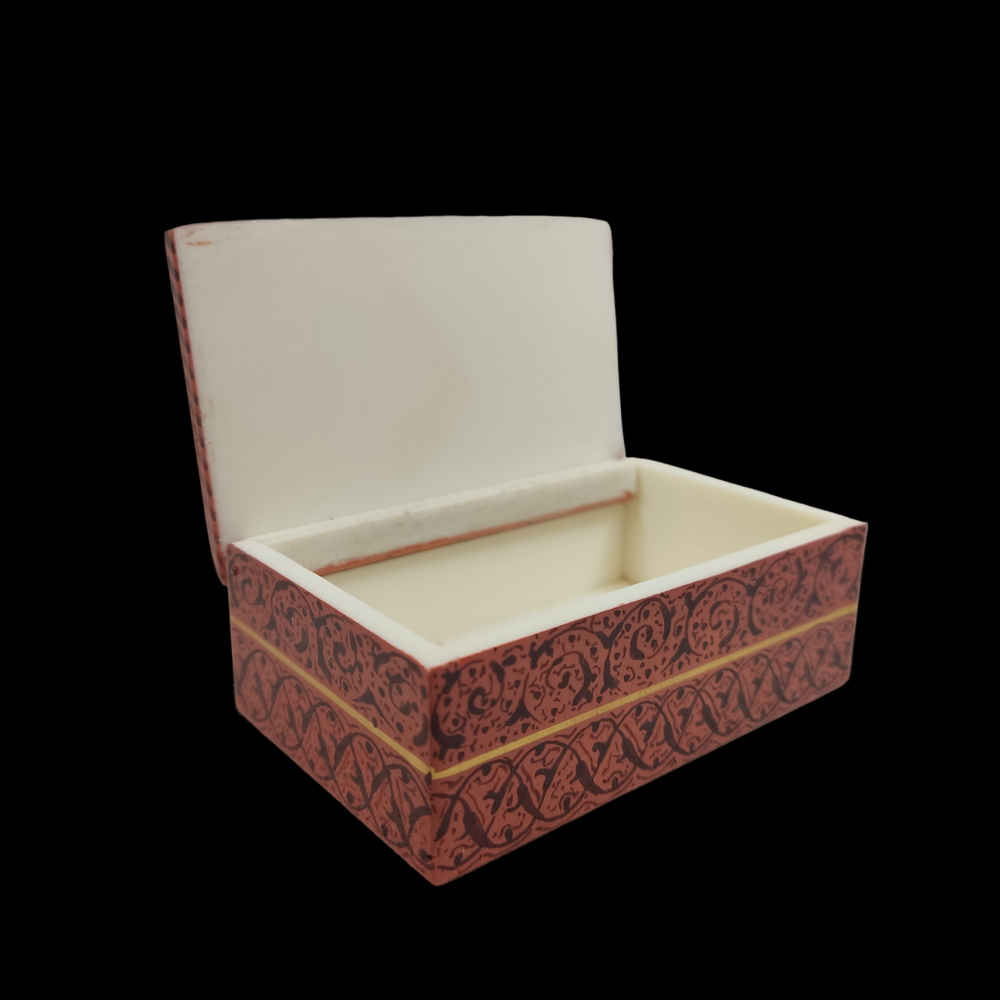 Boîte à bijoux en os artisanale avec motif Motreb d’inspiration persane