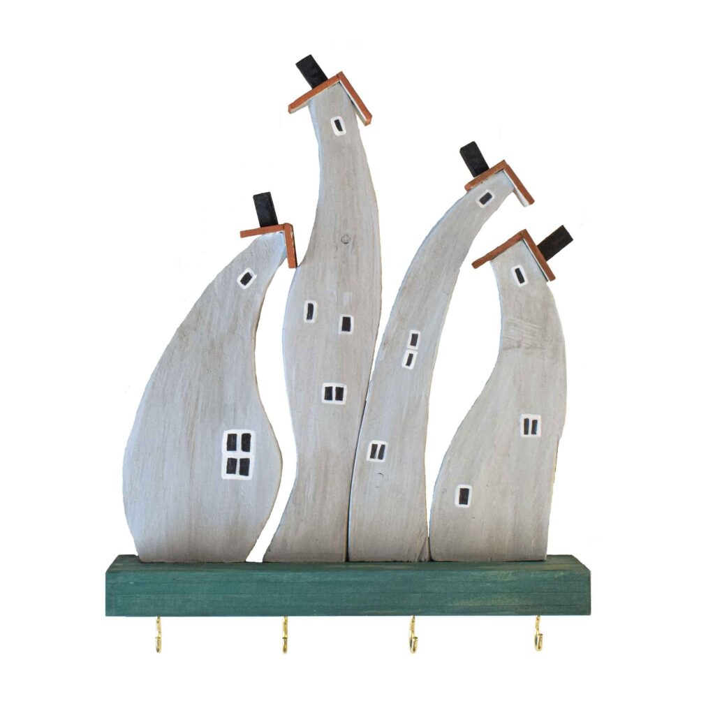 Porte-clés mural décoratif et fait main avec design Strange