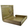 Magnifique Boîte de Rangement en Bois pour Coran - Modèle Émaillé Khatam Mahan