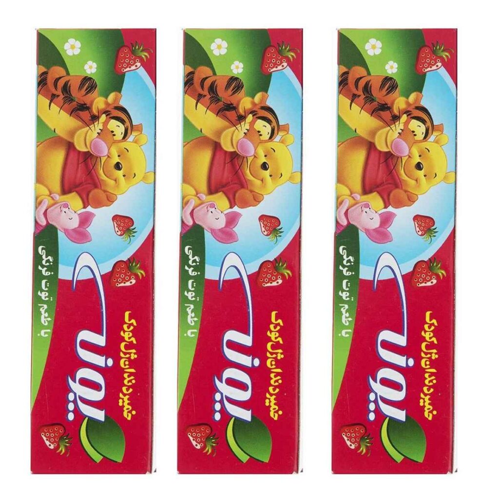 Dentifrice pour enfants Pooneh iranien saveur fraise — 50 ml (lot de 12)