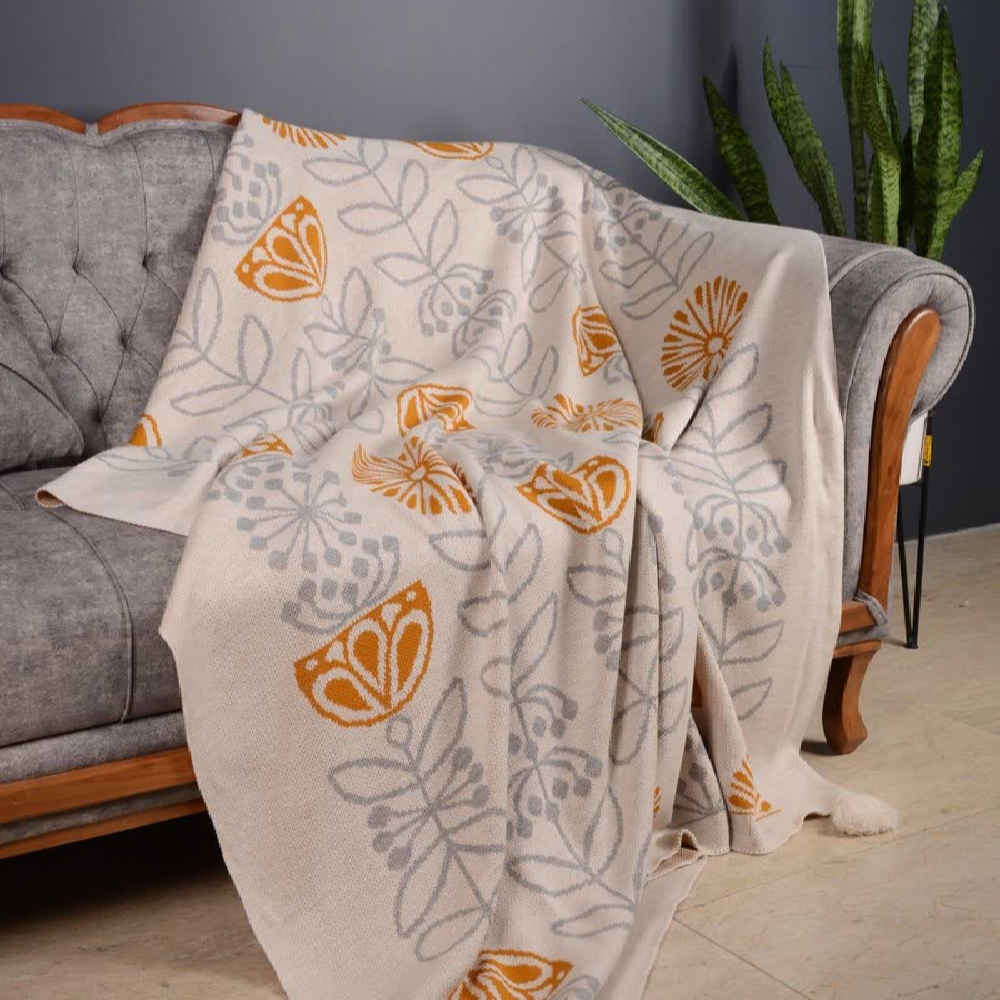 Plaid Tricoté Doux & Léger pour Canapé et Lit Modèle Ghasedak