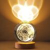 Lampe boule de cristal – veilleuse spatiale Terre