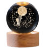 Lampe boule de cristal – veilleuse fantaisie lune & astronaute