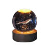 Lampe boule de cristal – veilleuse fantastique lune & baleine