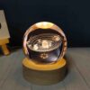 Lampe boule de cristal – veilleuse spatiale système solaire