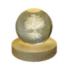 Lampe boule de cristal – veilleuse fantaisie arbre de vie