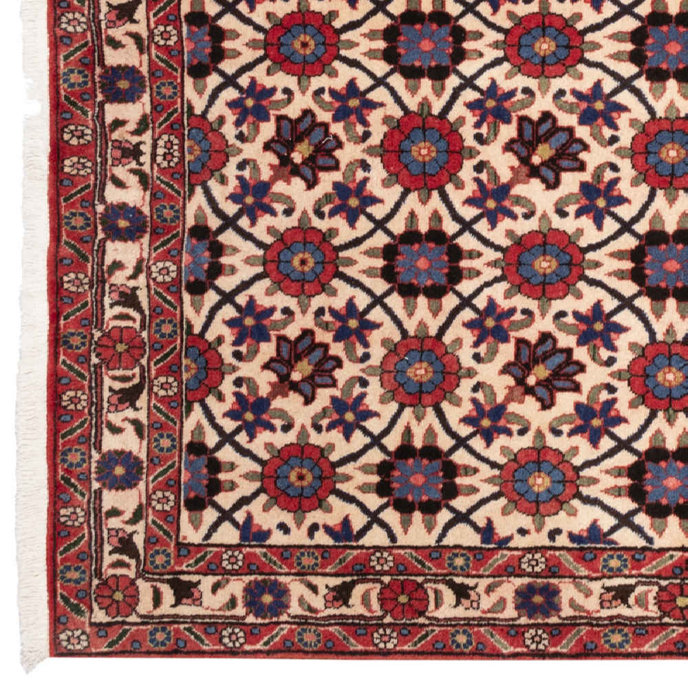 Tapis persan vintage en laine noué à la main Fahimeh