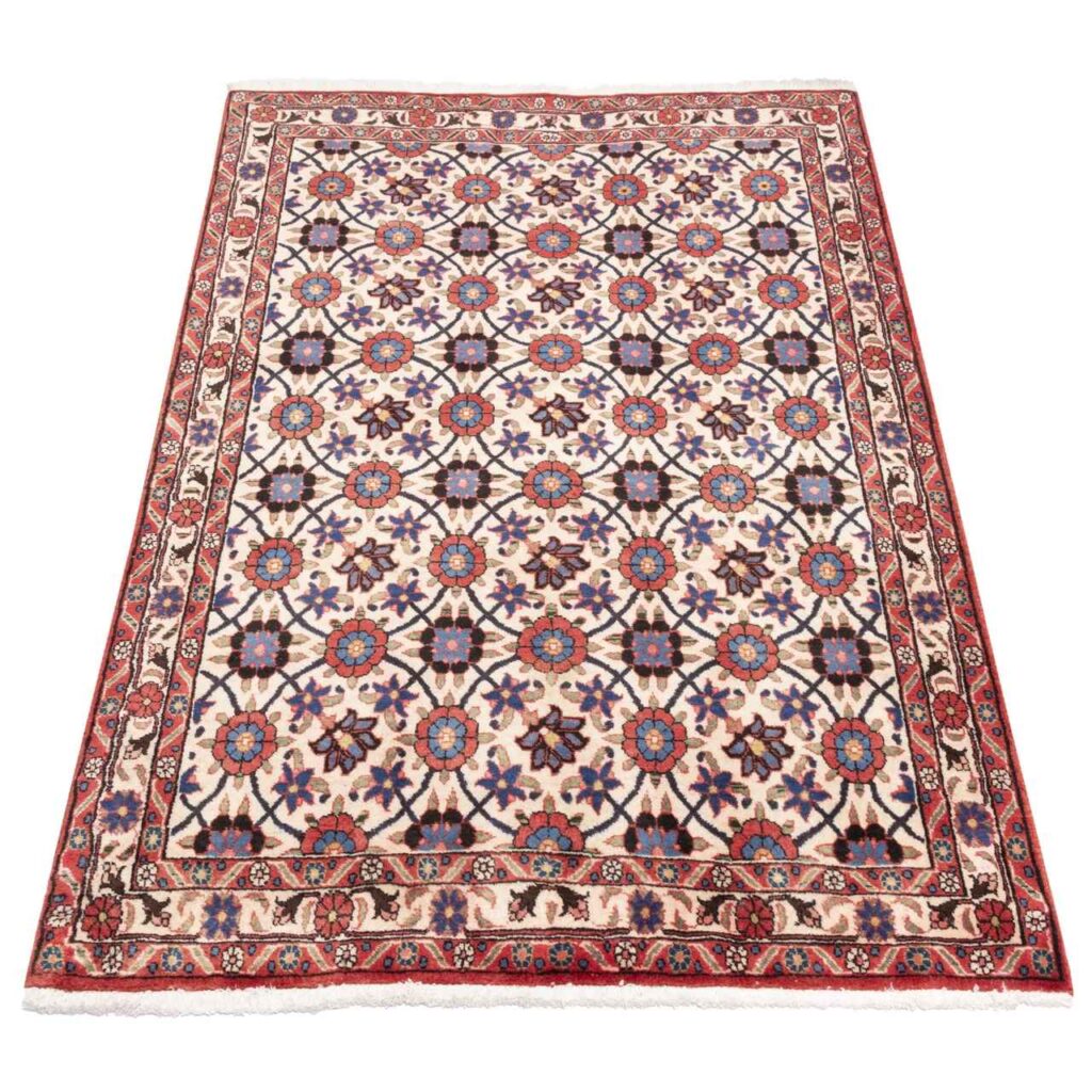 Tapis persan vintage en laine noué à la main Fahimeh