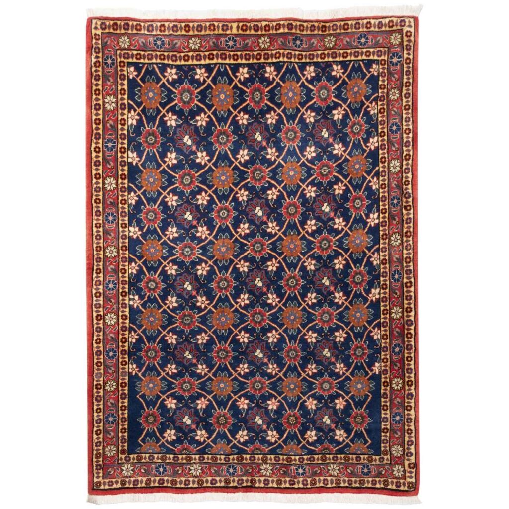 Tapis persan vintage en laine noué à la main Nahal