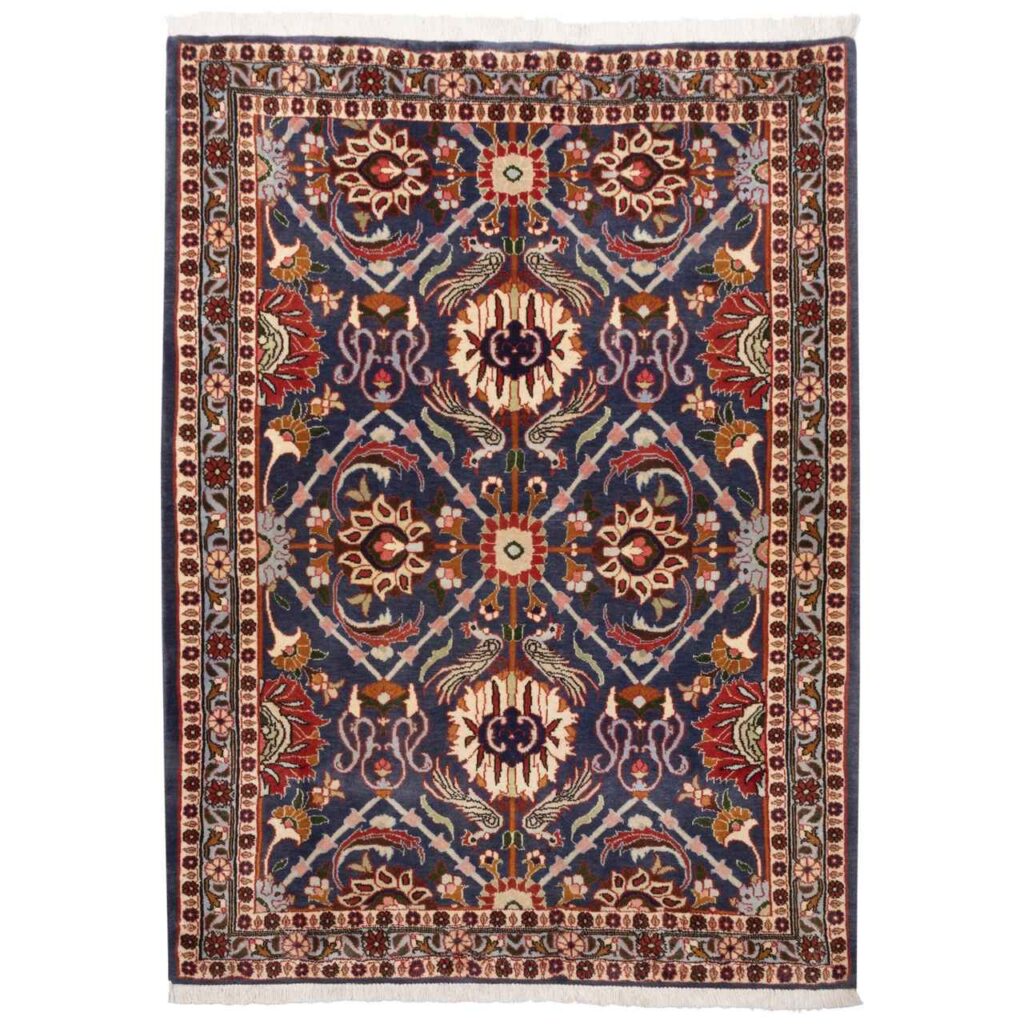 Tapis persan vintage noué à la main laine Navazesh