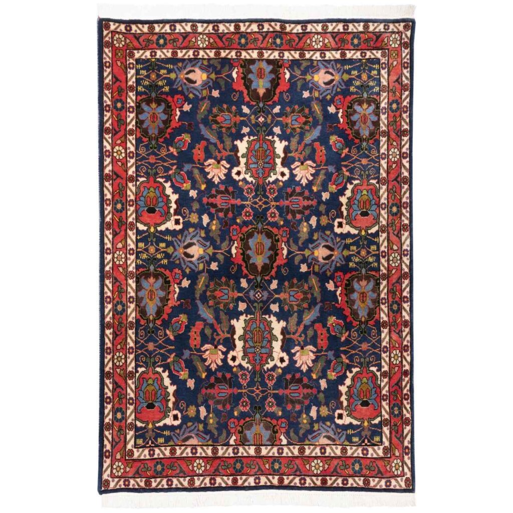 Tapis persan vintage noué à la main laine Setayesh