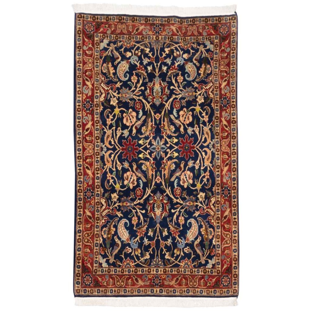 Tapis persan vintage noué à la main laine Taranom