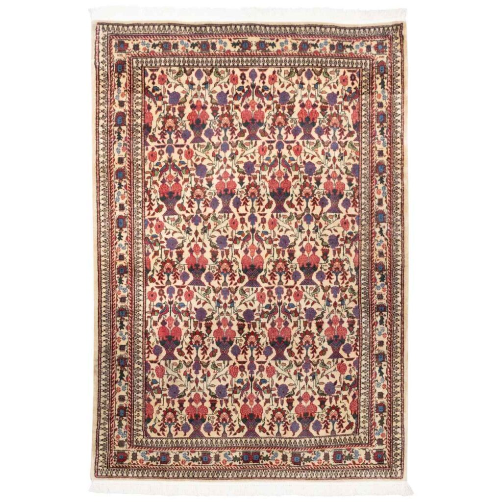 Tapis persan vintage en laine noué à la main Tiara