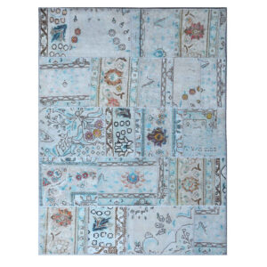 Tapis patchwork noué à la main persan vintage Amiran