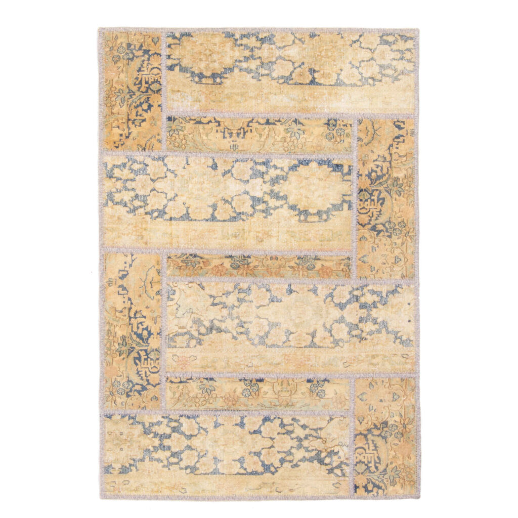 Tapis patchwork noué à la main persan vintage Anita