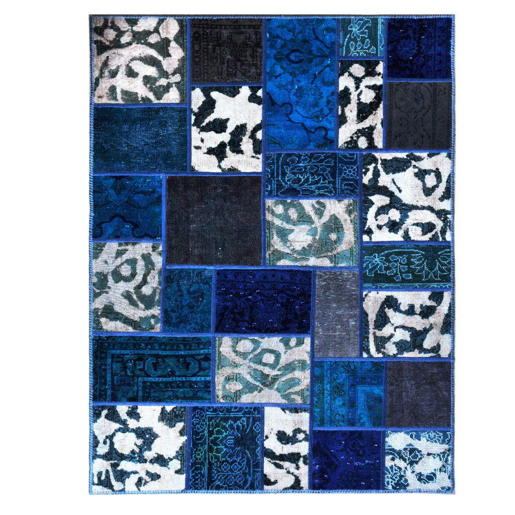 Tapis patchwork noué à la main persan Kavosh