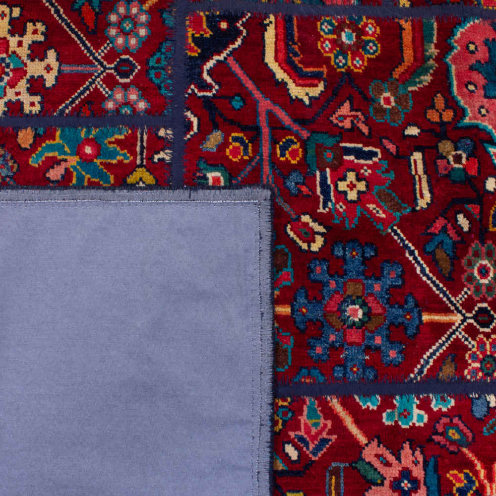 Tapis patchwork noué à la main persan vintage Koomeh