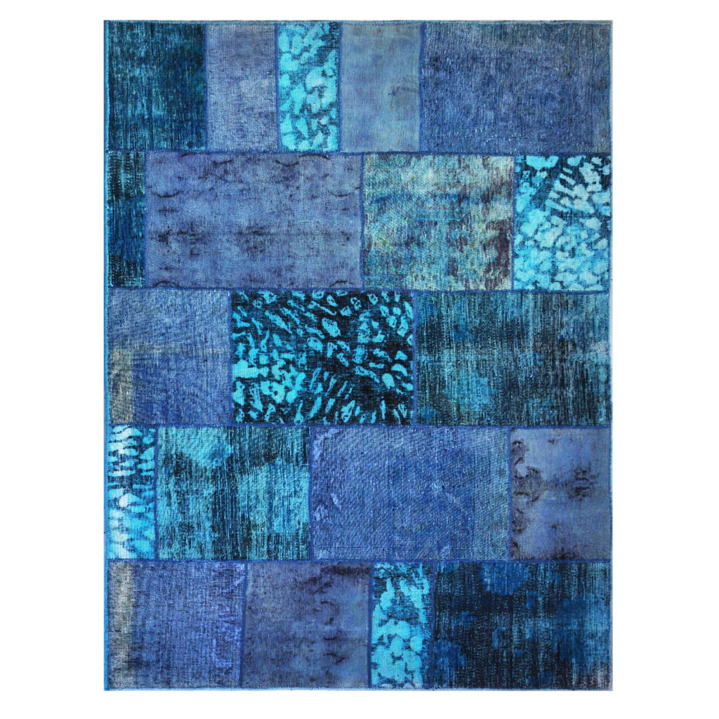 Tapis patchwork noué à la main persan Tekedoozi