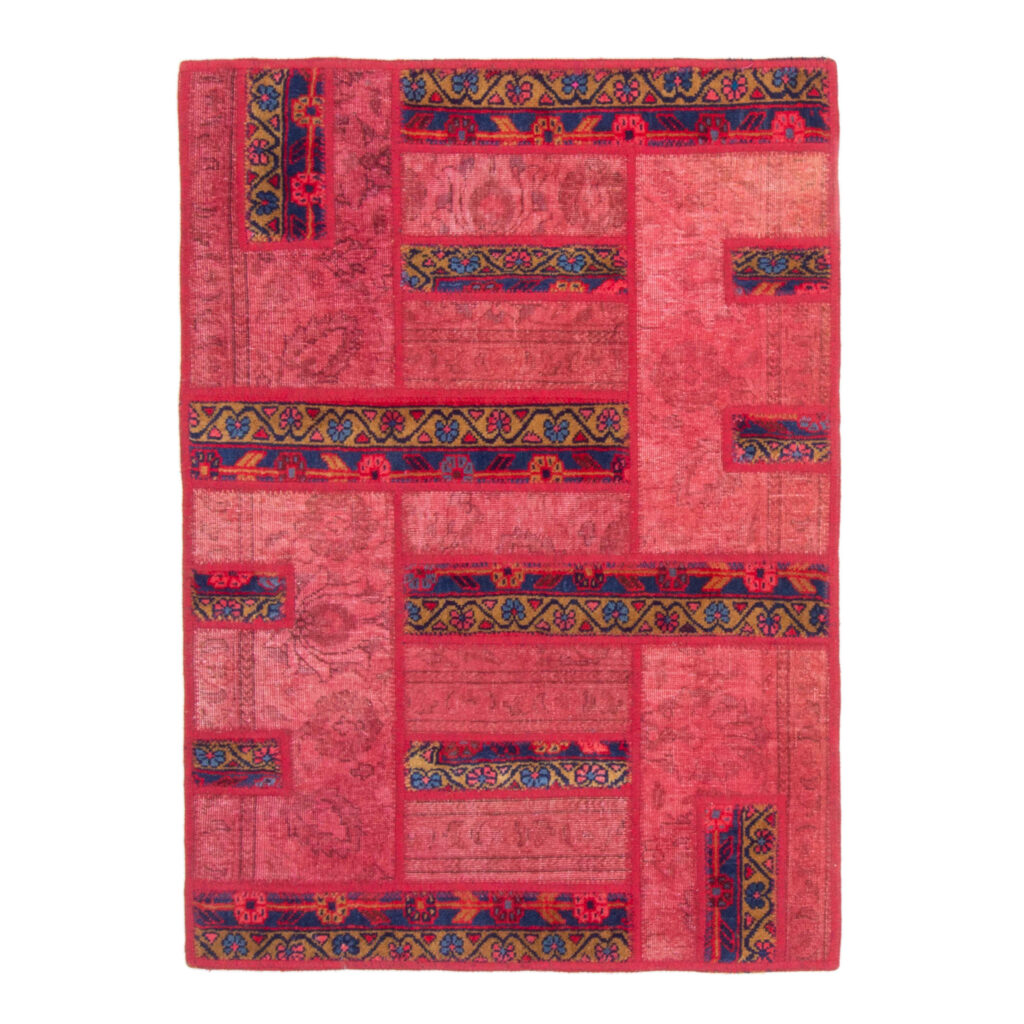 Tapis patchwork noué à la main persan vintage Veis