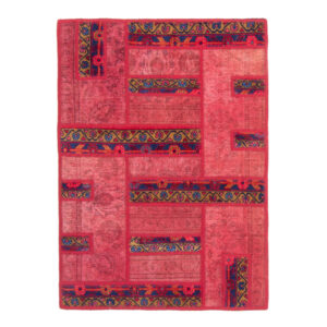 Tapis patchwork noué à la main persan vintage Veis