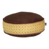 Pouf boho rond en velours inspiré de l'art persan marron Noyan