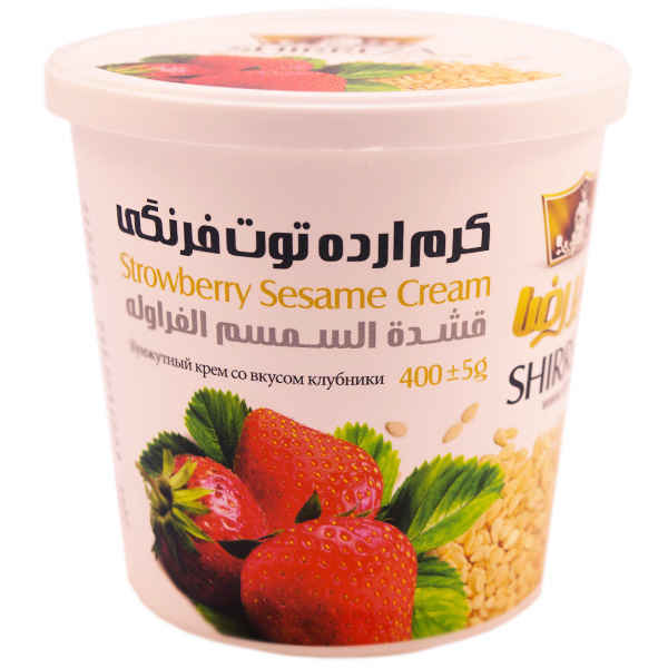 Crème Tahini Sauce Sésame avec Saveur Fraise - Shirreza, 400 gr (3x)