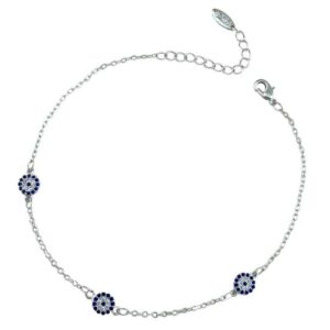 Bracelet Cheville en Acier Cheshm Nazar Modèle Delroba