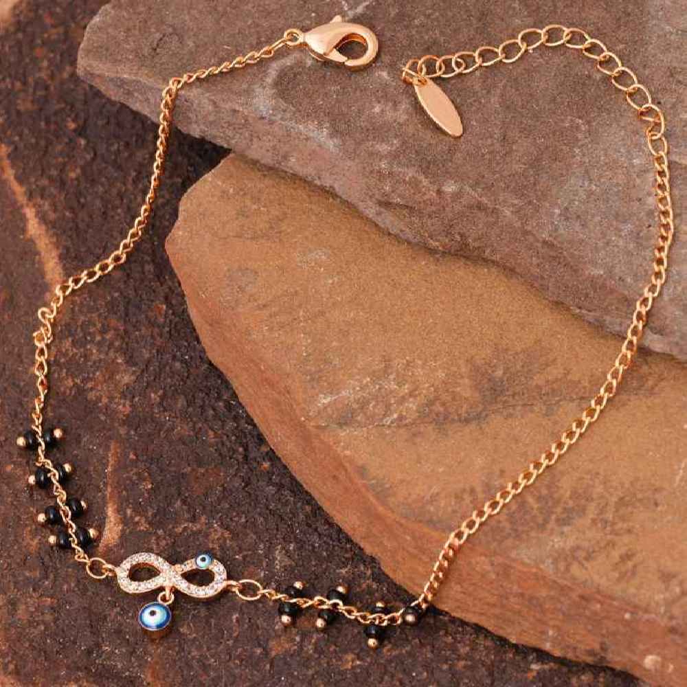 Bracelet Cheville en Acier Cheshm Nazar Modèle Nahid