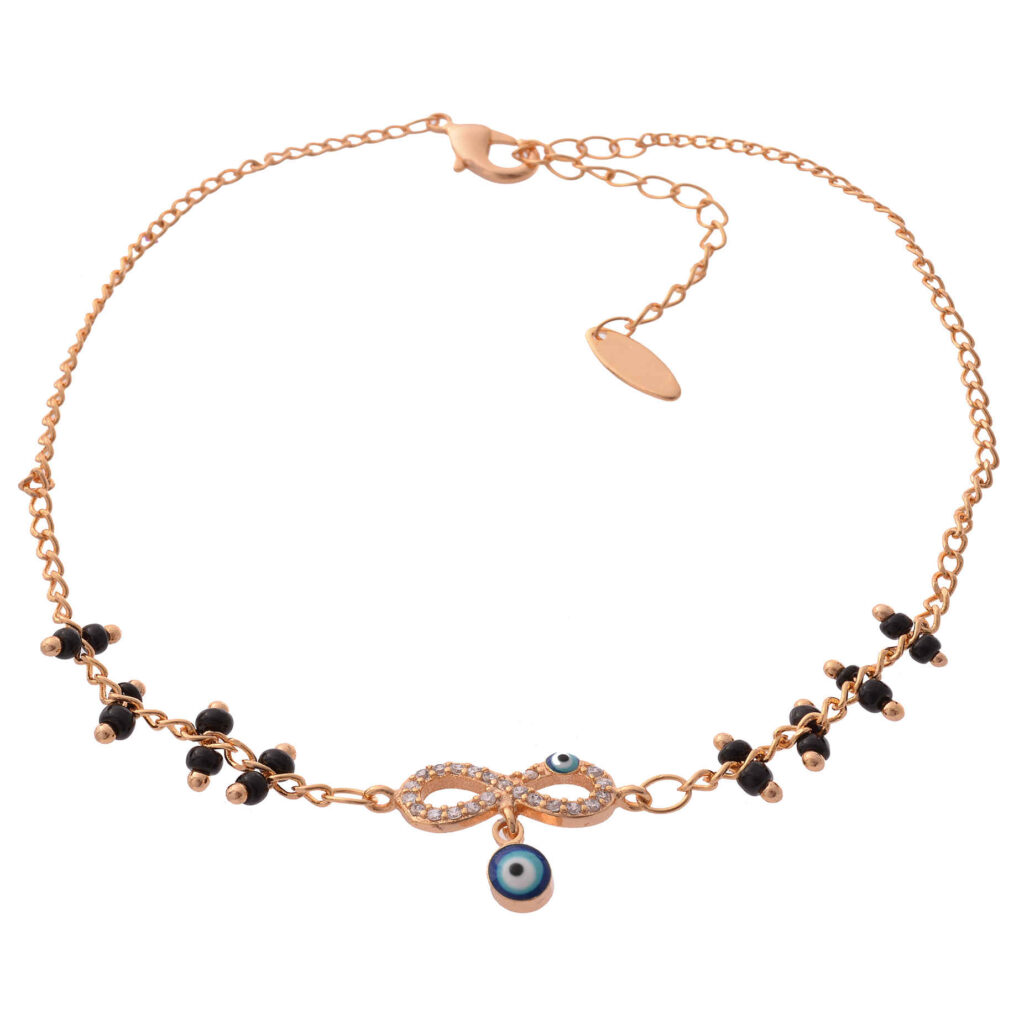 Bracelet Cheville en Acier Cheshm Nazar Modèle Nahid