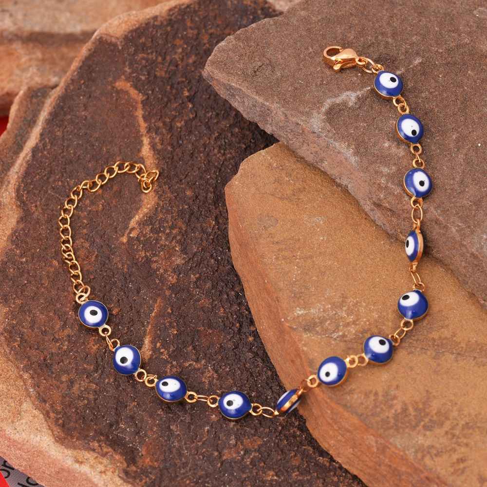 Bracelet Cheville en Acier Cheshm Nazar Modèle Sarvenaz