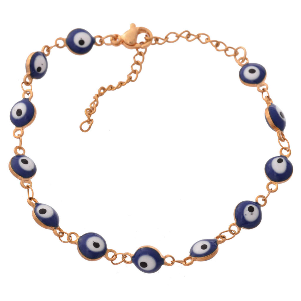 Bracelet Cheville en Acier Cheshm Nazar Modèle Sarvenaz