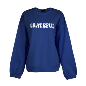 Sweat-shirt décontracté pour femme Col rond Modèle Grateful