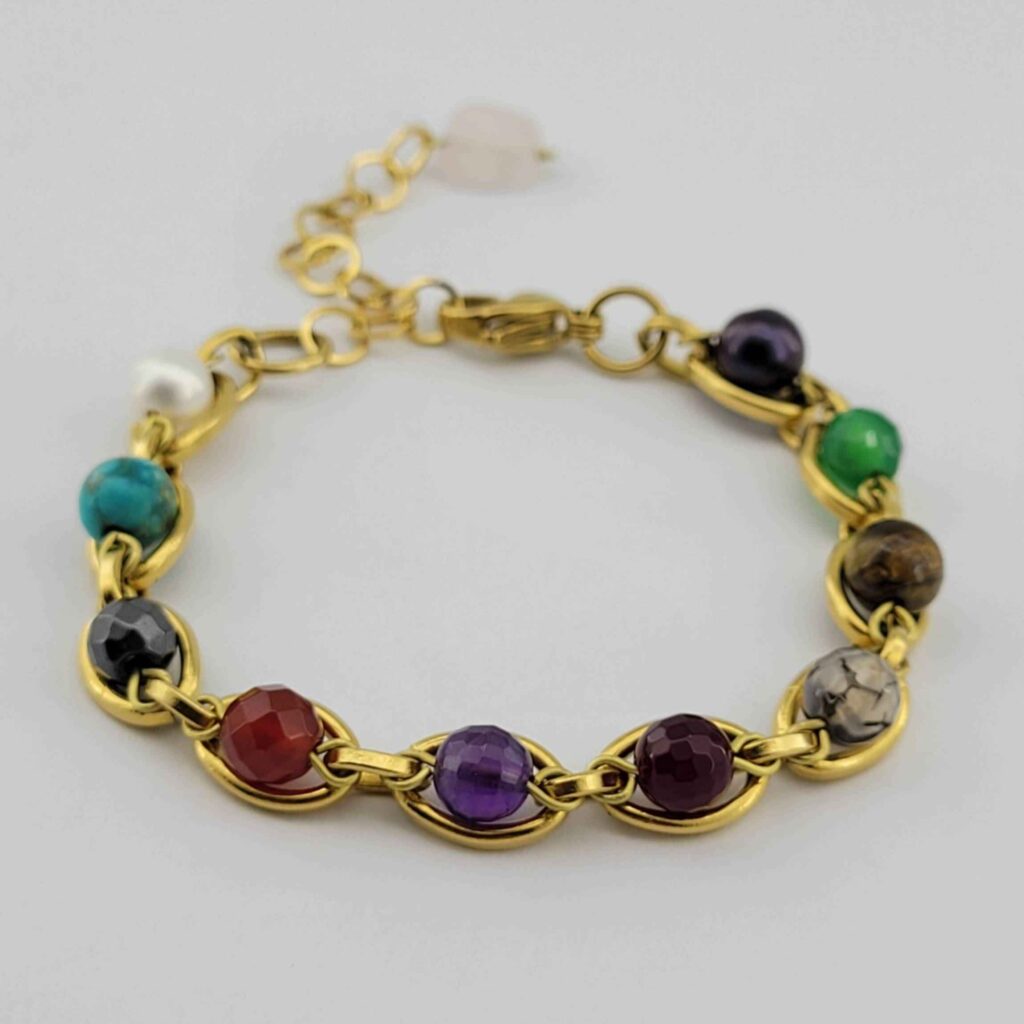 Bracelet Perlé pour Femme – Design Pierres Chakras