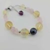 Bracelet Perlé pour Femme – Citrine et Quartz Rose