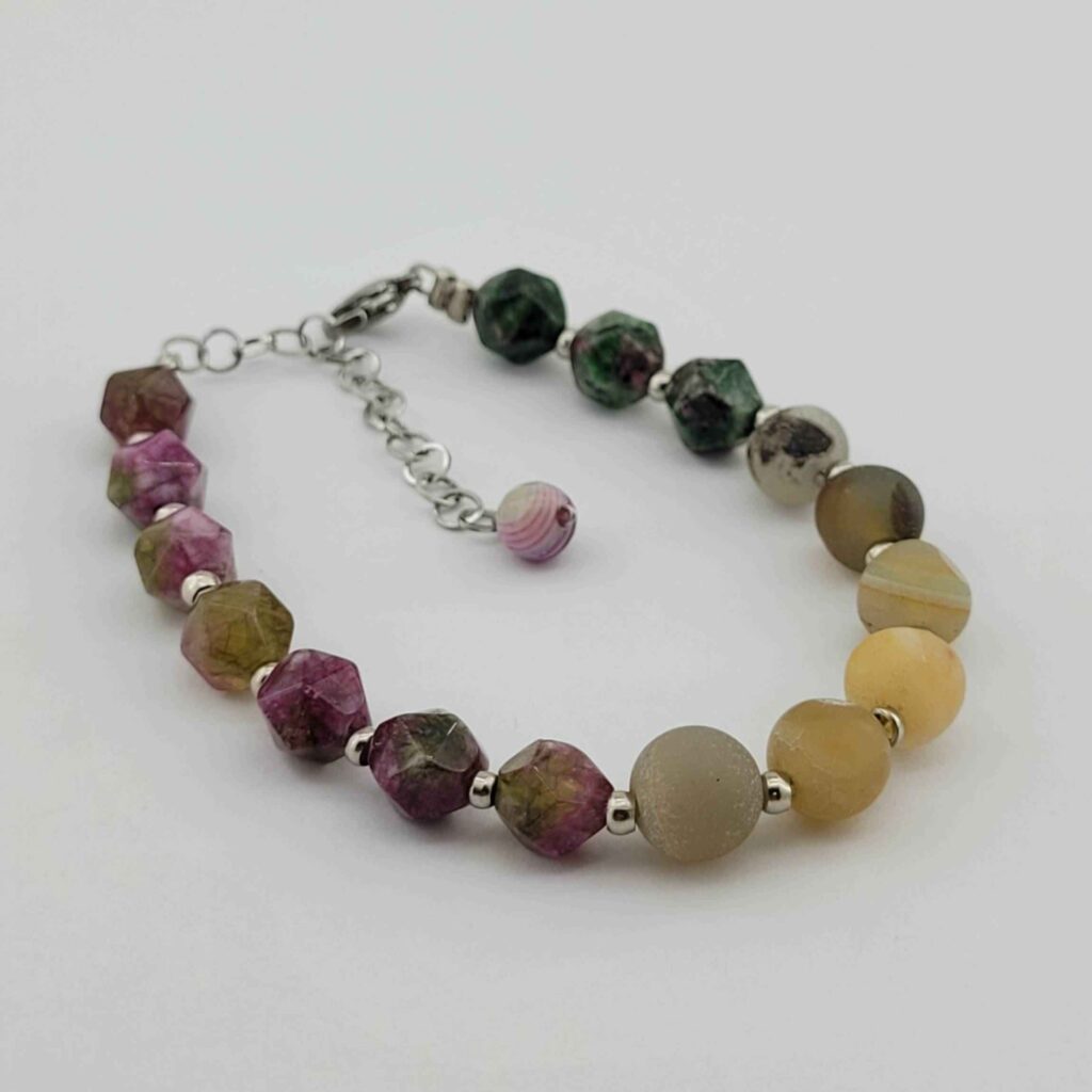 Bracelet Perlé pour Femme – Jade & Agate
