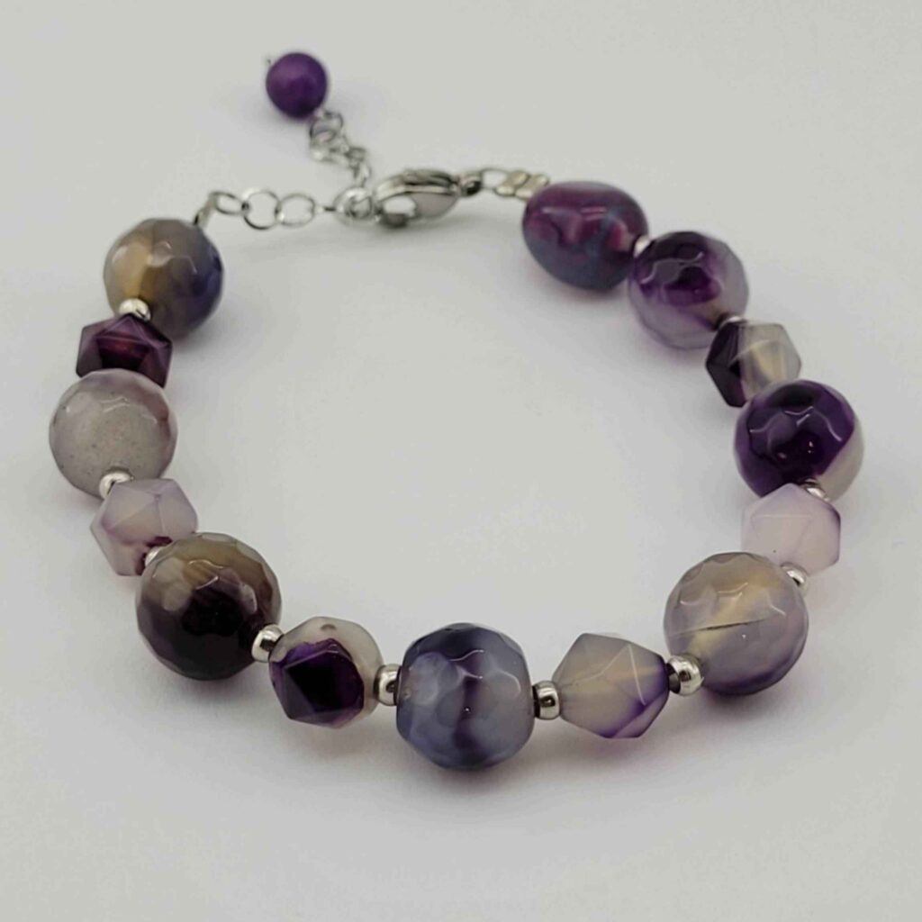 Bracelet Perlé pour Femme – Quartz Violet