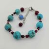 Bracelet Perlé pour Femme – Rubis & Pierre Turquoise