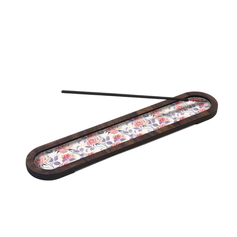 Porte-encens en bois – Modèle Floral (Lot de 2)