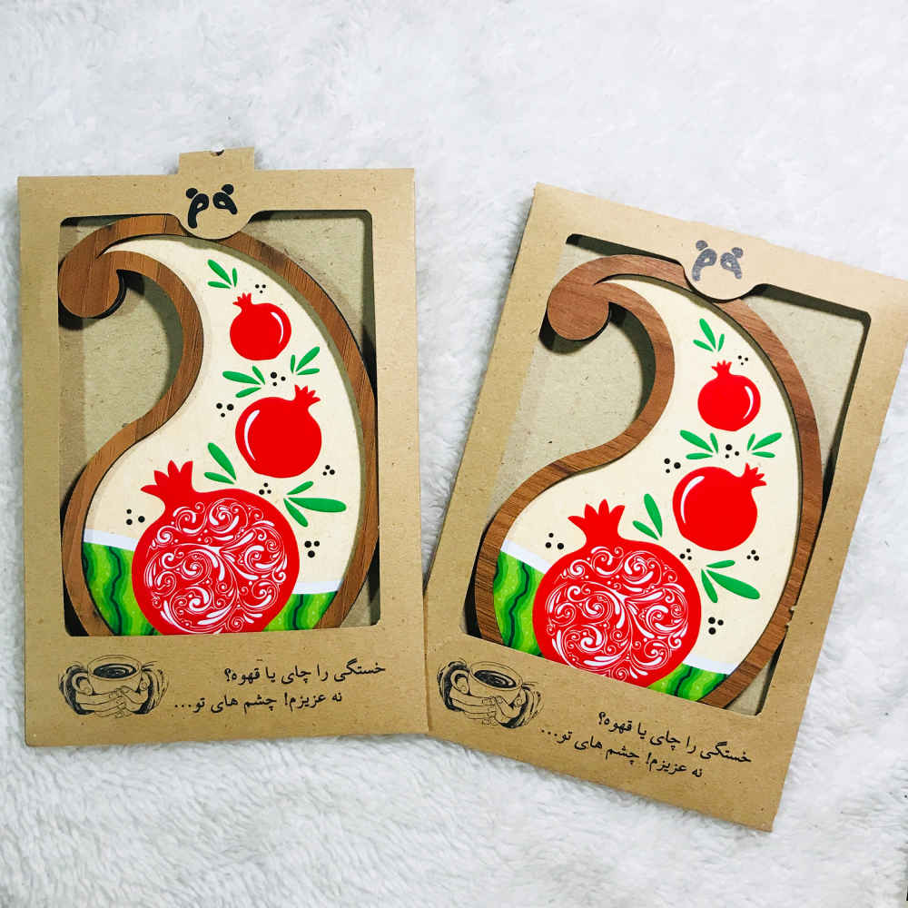 Porte-encens persan en bois – Modèle Toranj (Lot de 2)