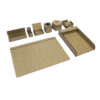 Accessoires organiseur de bureau en bois – Modèle Bardia (8 pièces)