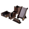 Accessoires organiseur de bureau en bois – Modèle Edari (5 pièces)
