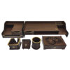 Accessoires organiseur de bureau en bois – Modèle Parseh (6 pièces)