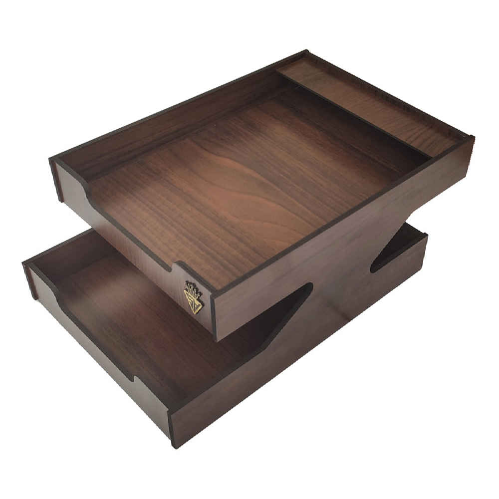 Accessoires organiseur de bureau en bois – Modèle Saha (5 pièces)