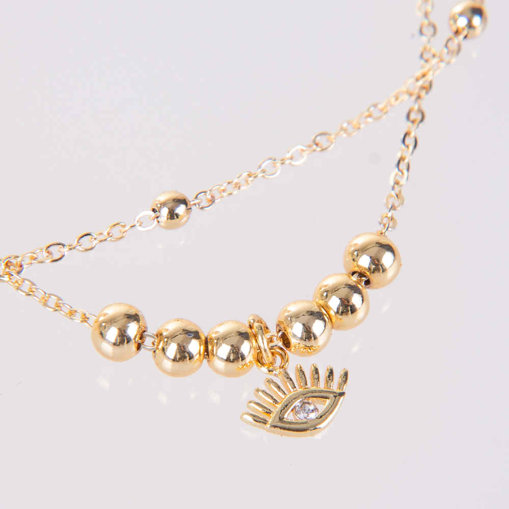 Bracelet Cheville en Acier Cheshm Nazar Modèle Jana