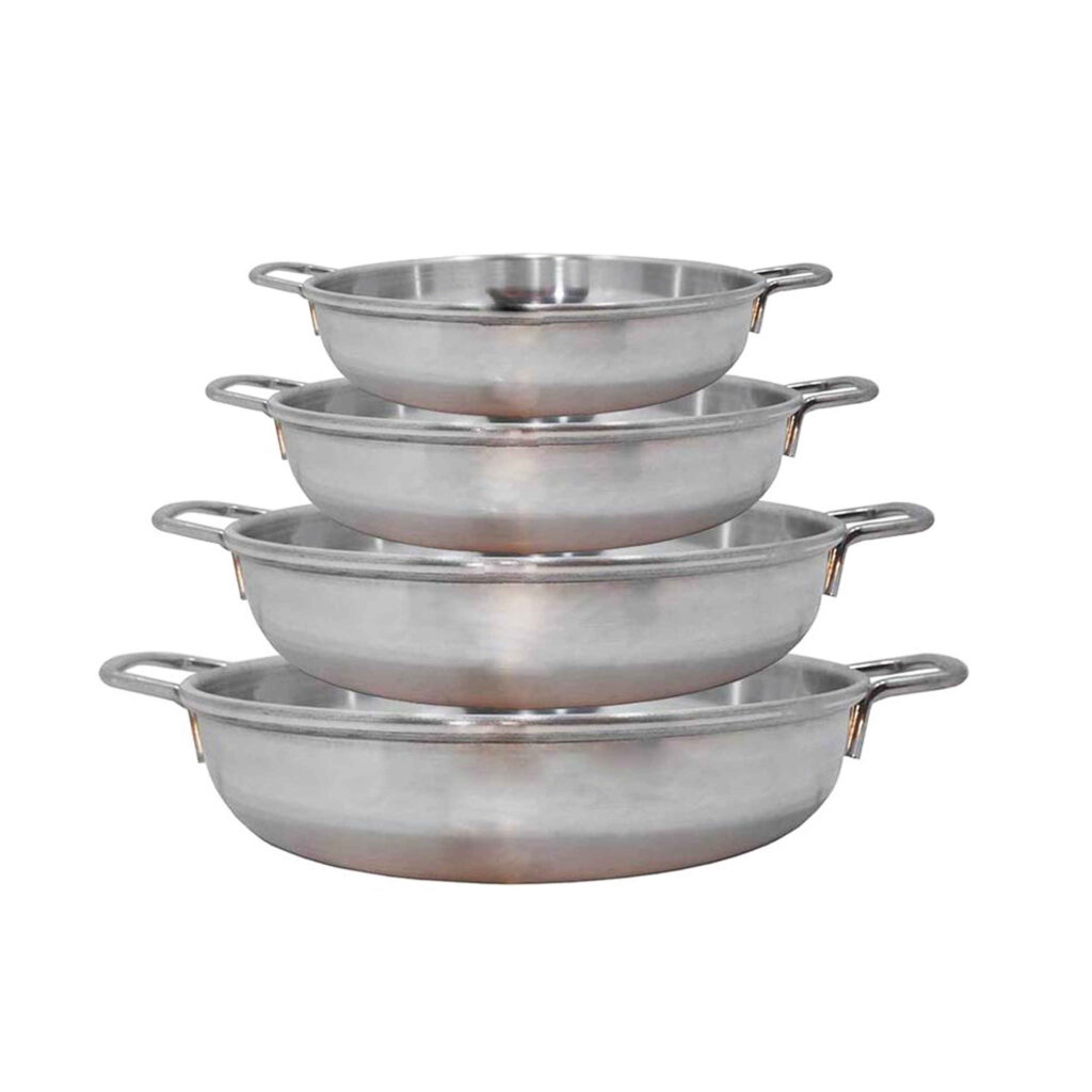 Poêle pour Camping – Légère et Compatible avec le Feu de Camp, Set de 4