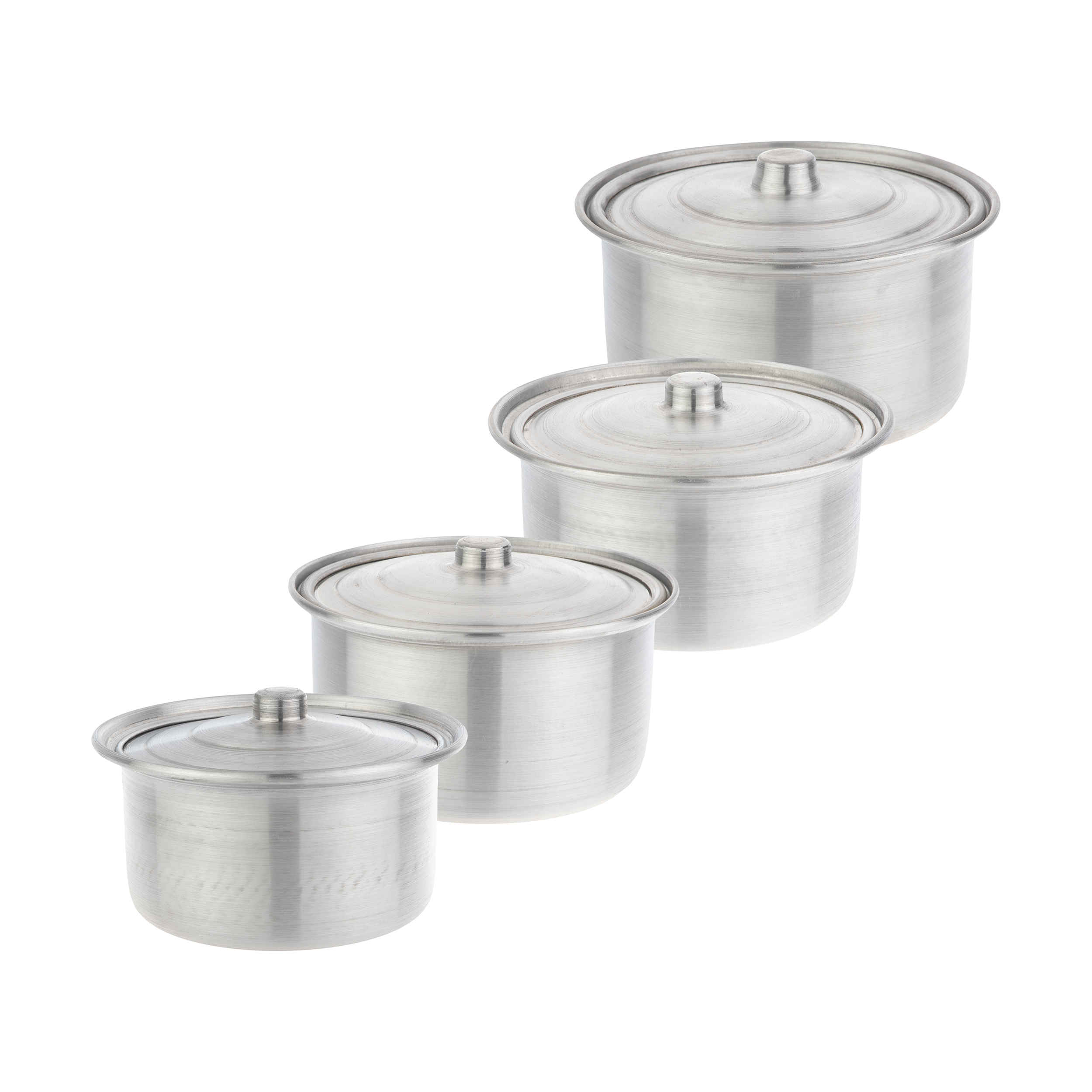 Casserole pour Camping – Légère, Compatible avec les Feux de Camp, Set de 4