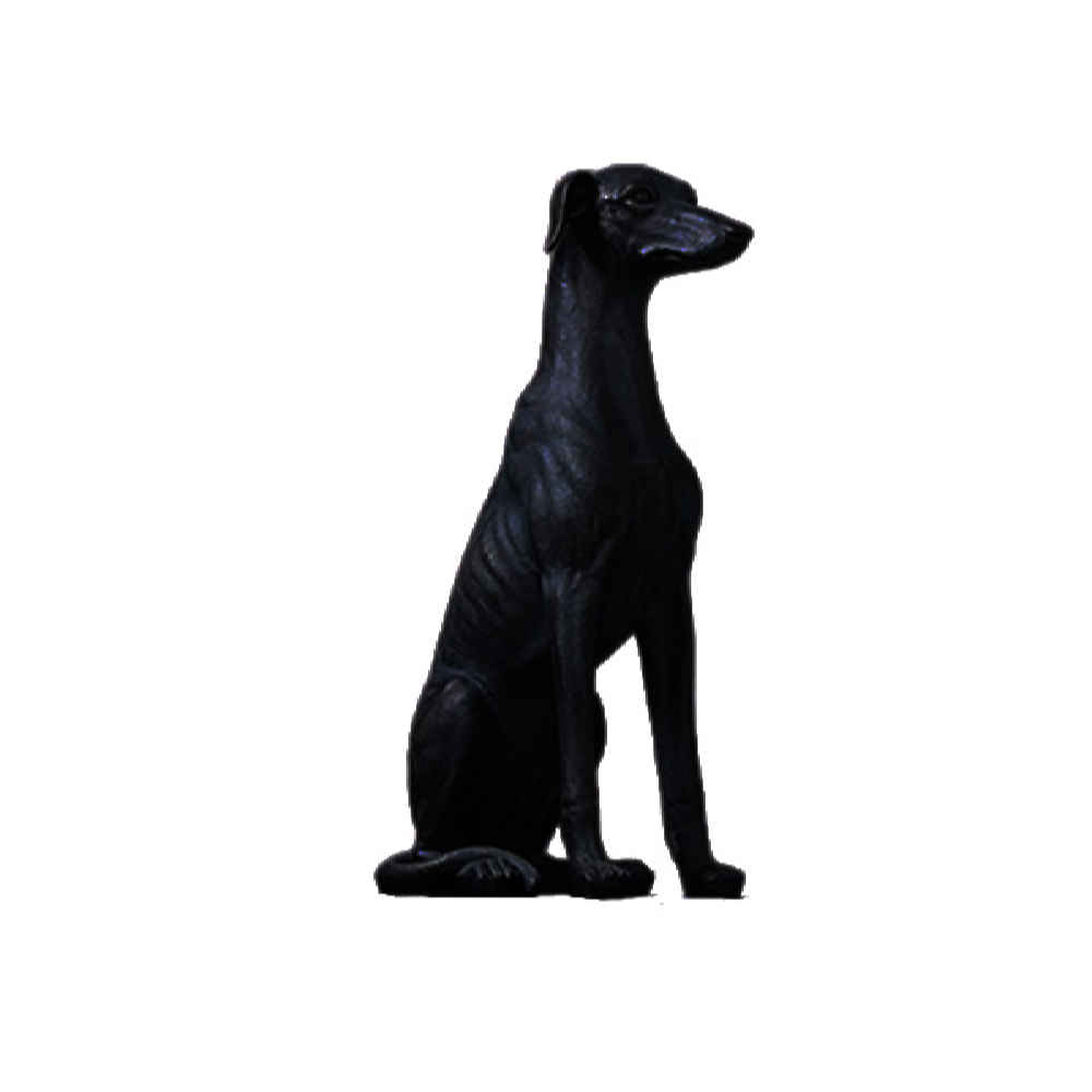 Figurine décorative réaliste de chien noir - Sculpture d'animal de compagnie réaliste